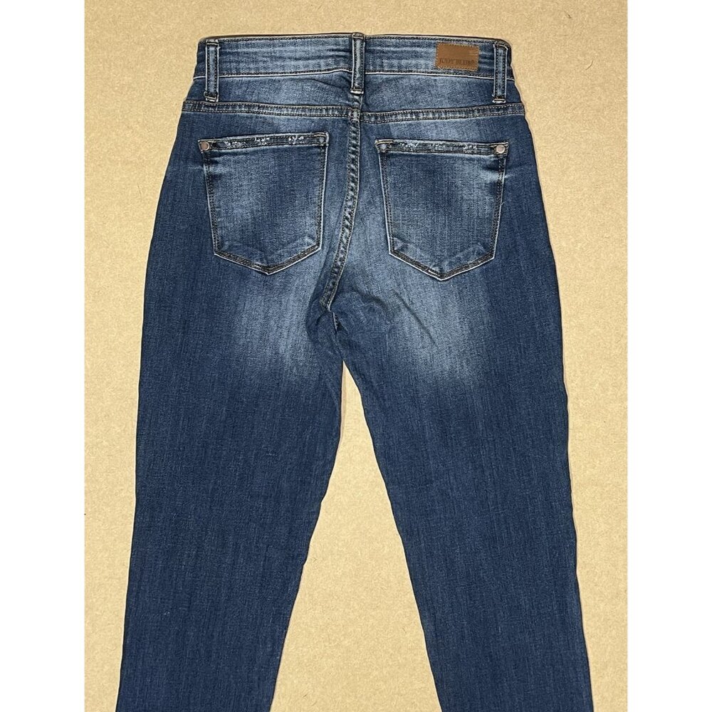 Judy Blue Women 1/25 Boyfriend Jeans Blue Relaxed Distressed Stretch Zipper - Picture 13 of 13